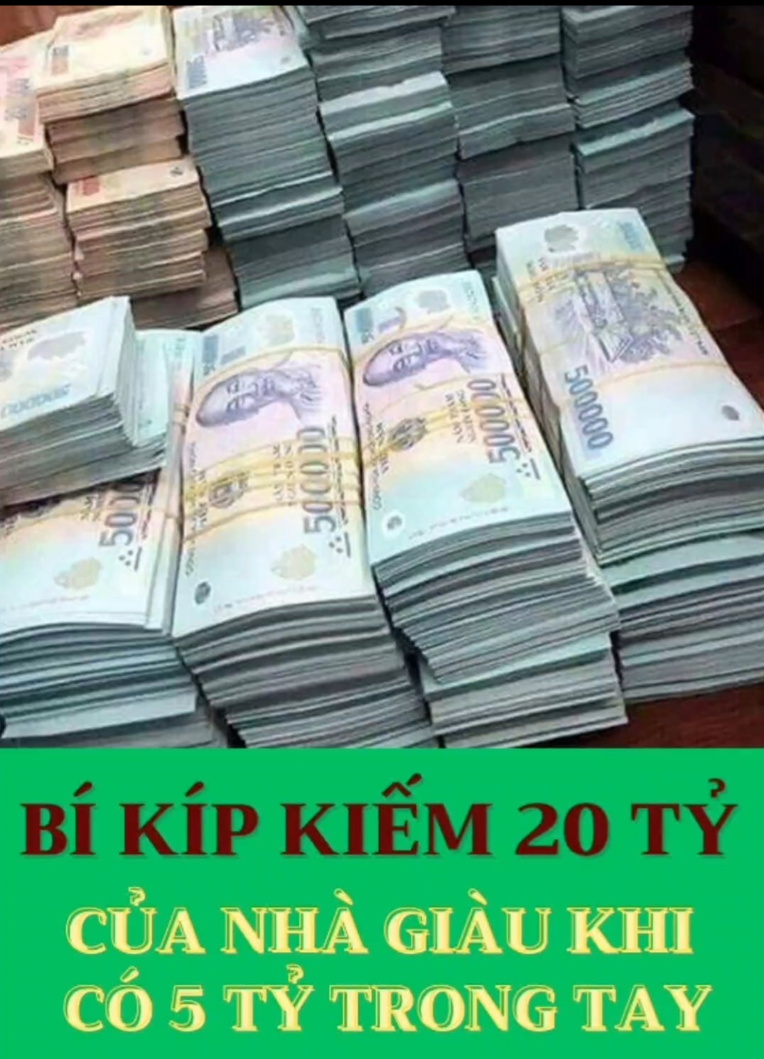 BÍ KÍP KIẾM 20 TỶ CỦA NHÀ GIÀU